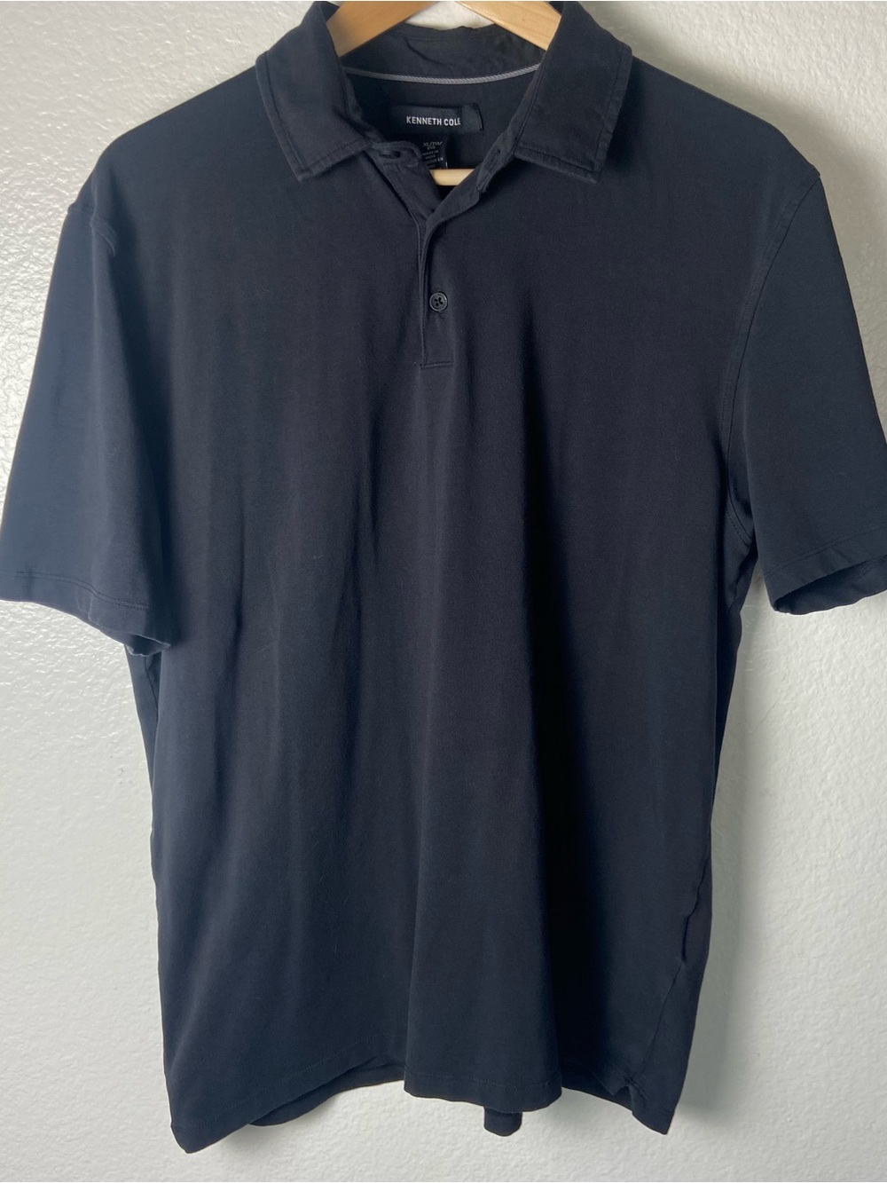 Kenneth Cole Men's Black Polo with Classic Collar